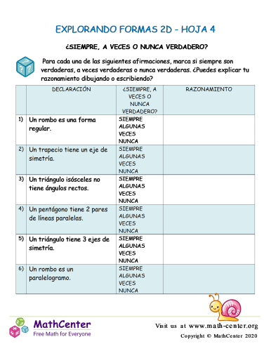 Explorando Formas 2D - Hoja 4