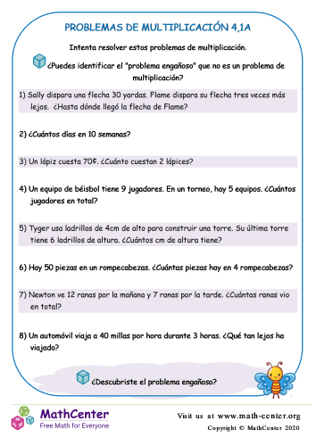 Problemas De Multiplicación 4.1A