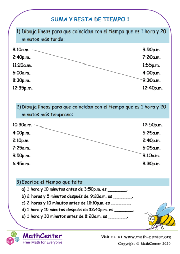 Suma Y Resta De Tiempo 1