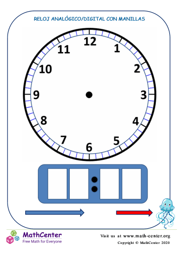 Reloj Analógico/Digital Con Manillas