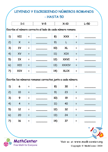 hoja de trabajo de numeros mayas