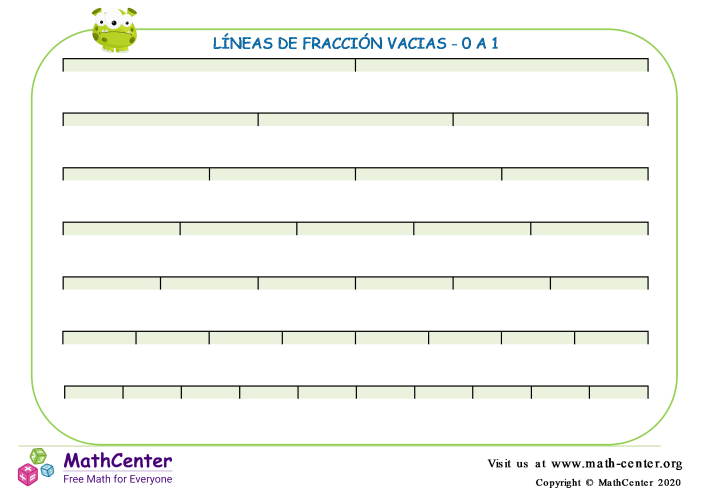 Tercer Grado Hojas de aprendizaje: Fracciones en la Recta Númerica ...