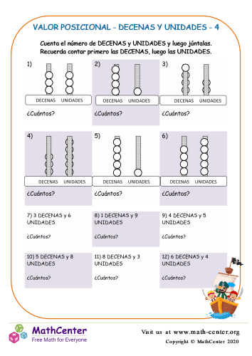 Valor Posicional - Decenas Y Unidades 4