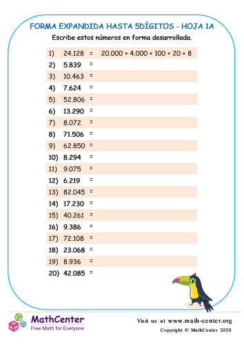 Forma Expandida Hasta 5Dígitos Hoja 1A