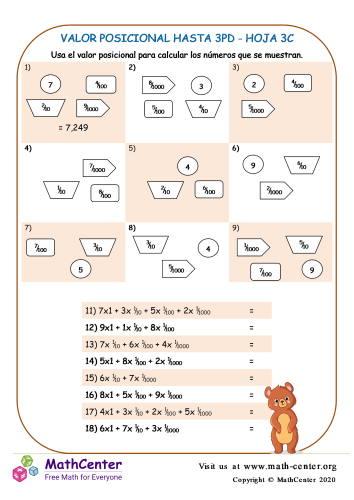 Valor Posicional Hasta 3Pd Hoja 3C