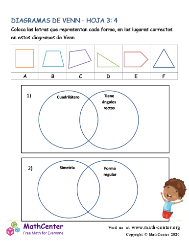 Hoja De Diagramas De Venn 3: 4