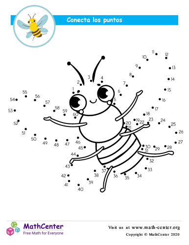 Conecta los puntos Hasta 60 - Abeja