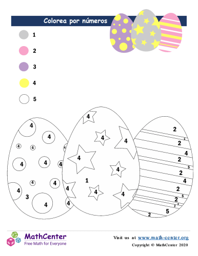 Colorea por Número - Pascua N°1