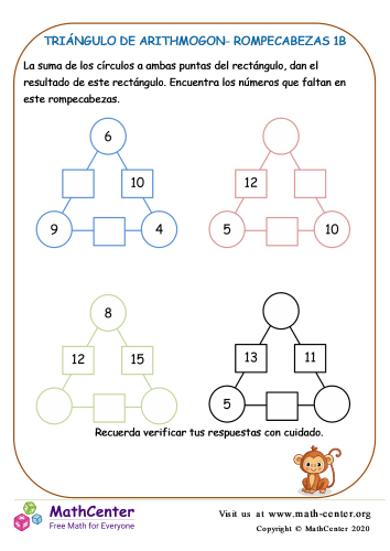 Triángulo De Arithmogon- Rompecabezas 1B