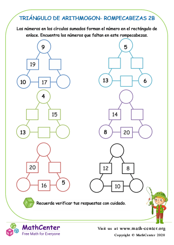 Triángulo De Arithmogon- Rompecabezas 2B