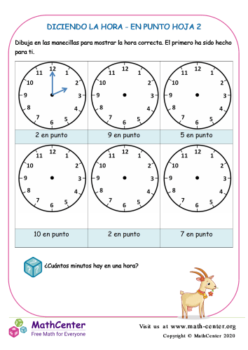 Diciendo La Hora - En Punto Hoja 2