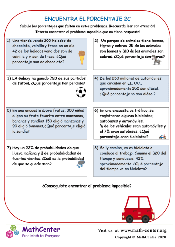 Encuentra El Porcentaje 2C