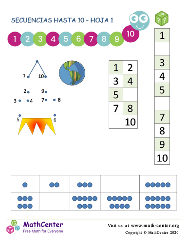 Secuencias Hasta 10 Hoja 1