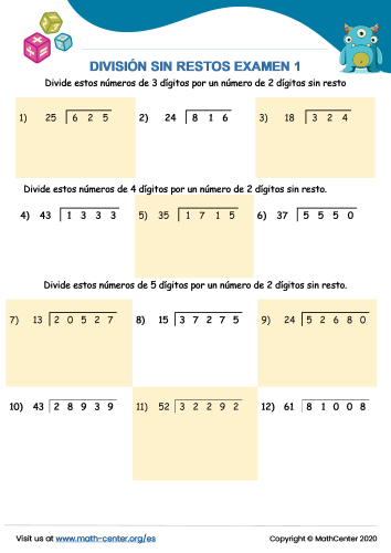 División Sin Restos Examen 1