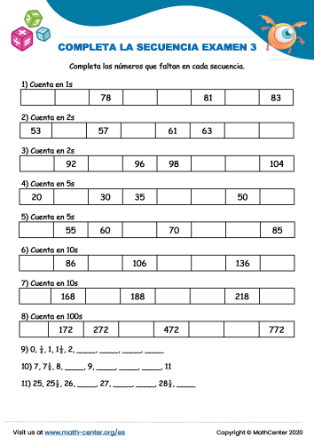 Completa La Secuencia Examen 3