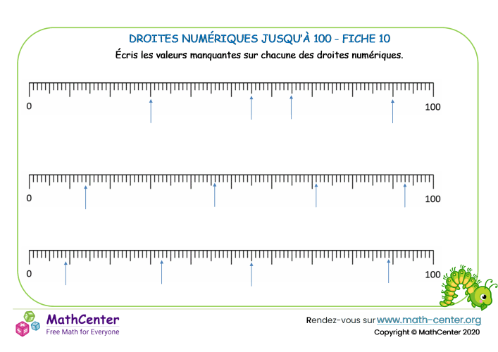 CE1 Fiches de travail: Nombres à deux chiffres | Math Center