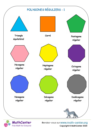Polygons réguliers 1 | Pages d'apprentissage | Math Center