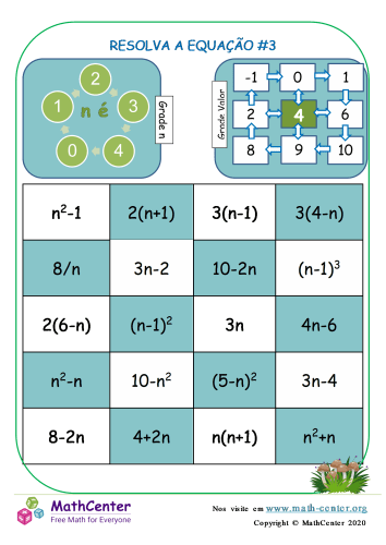 Resolvendo Equações imprimível 8ª série planilhas