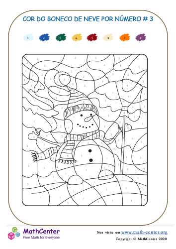 Desenho de Colorir com números: Coruja para colorir