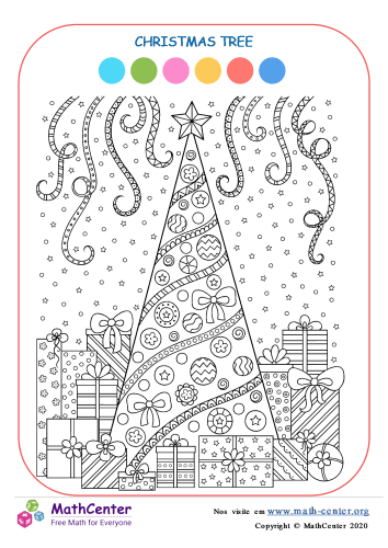 FREE! - Desenho de Árvore de Natal – Atividade de Colorir