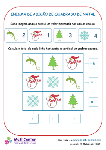 Quebra cabeça árvore de natal worksheet