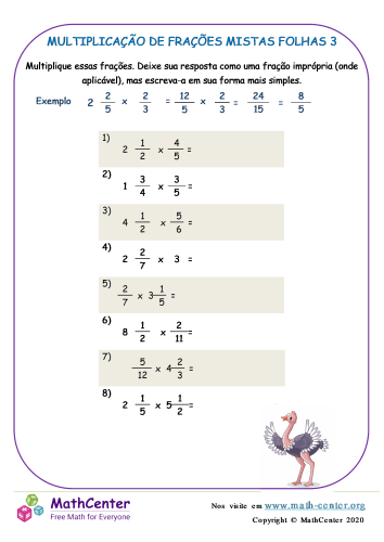 Multiplicação e divisão mista imprimível 3ª série planilhas