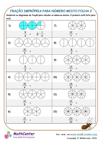 FRAÇÃO MISTA  COMO TRANSFORMAR FRAÇÃO EM NÚMERO MISTO e NÚMERO