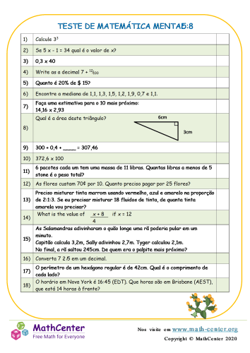 Sexto Ano Planilhas: Livros De Matemática