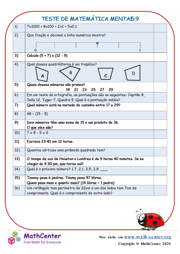 Tente passar nesse teste de matemática do 5° ano [Quiz] – Fatos  Desconhecidos