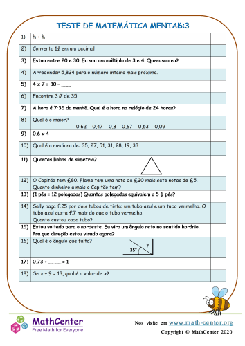 Tente passar nesse teste de matemática do 5° ano [Quiz] – Fatos  Desconhecidos