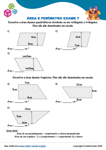 Perímetro e Área - 7º Ano - QUIZ 2