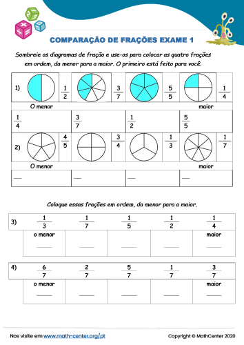 Quiz sobre frações