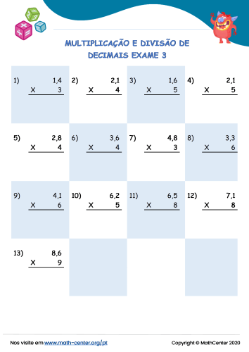 Álgebra com Multiplicação e Divisão - Quiz Matemática