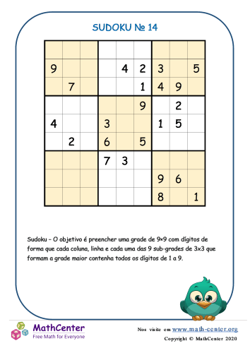 Sudoku Fácil Com Resposta Para Imprimir. Jogo Nº 9.