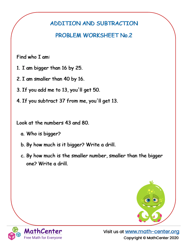 First Grade Worksheets Twodigit Mental Addition Math Center