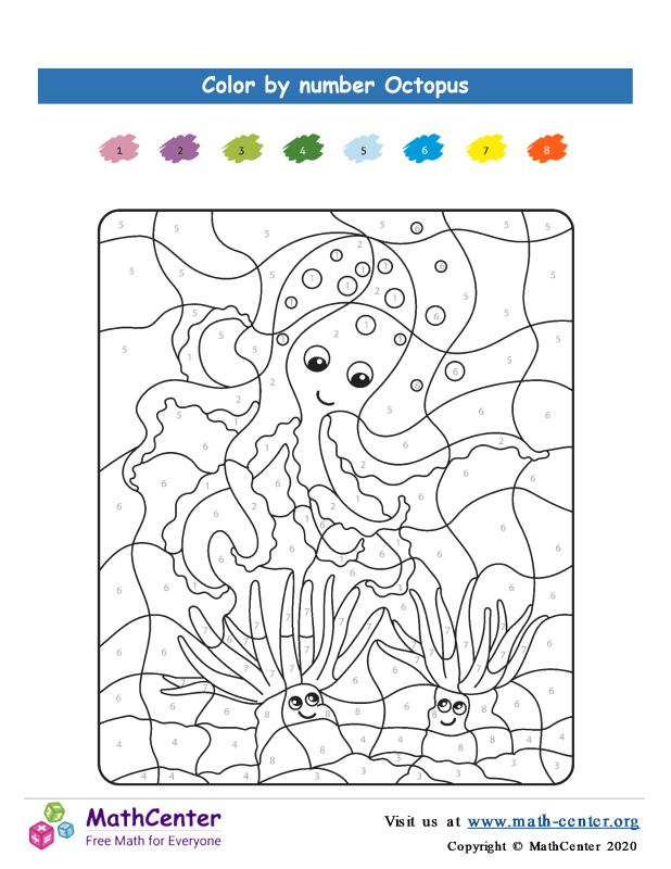 Pre-Kindergarten Coloring Activities: Color by Number