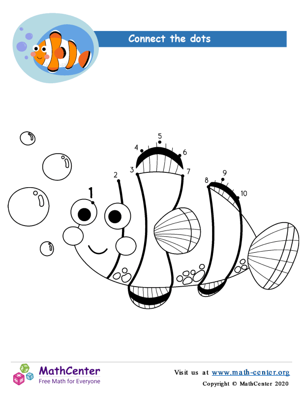 PreKindergarten Coloring Activities Numbers 010 Math Center