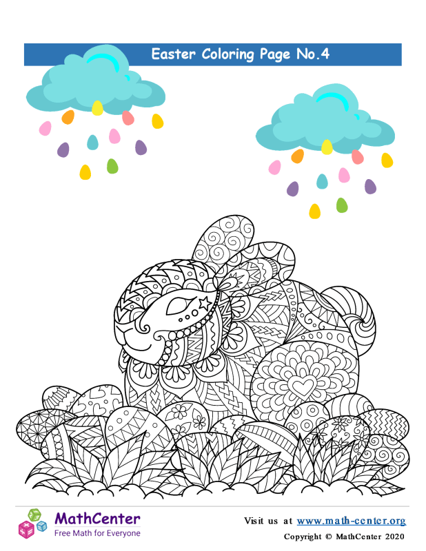 Pre-Kindergarten Coloring Activities: Easter | Math Center