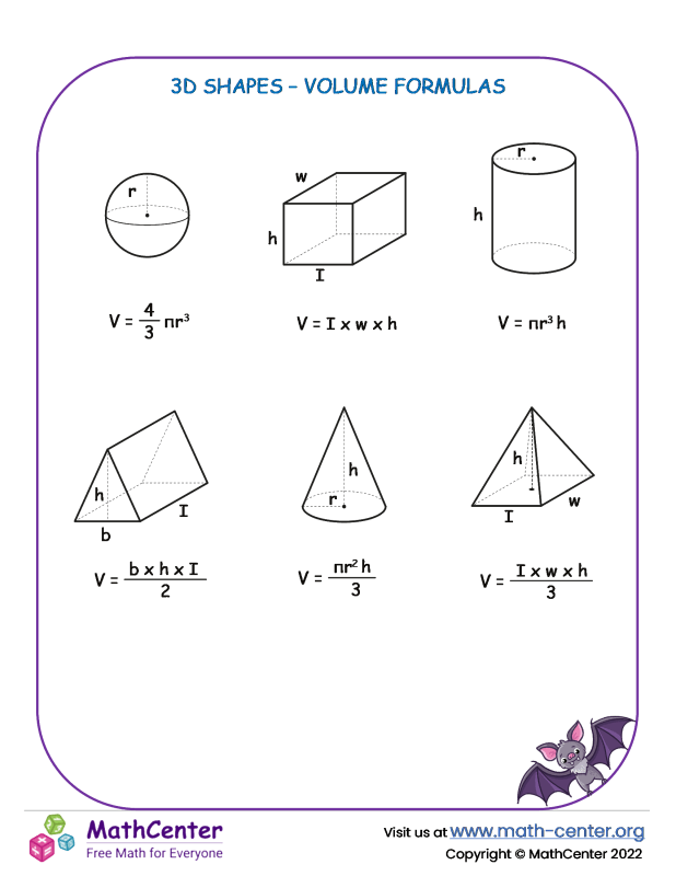Fourth grade learning pages identifying 3d shapes math center