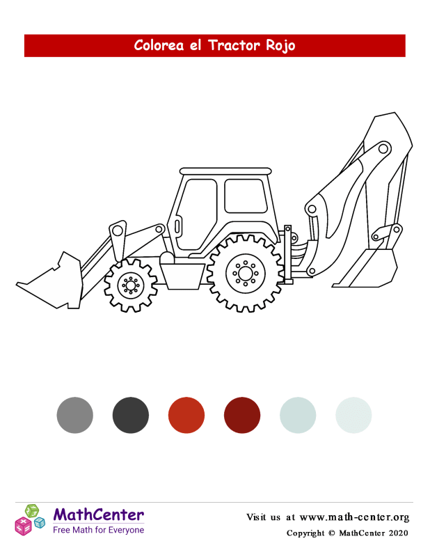 Colorear el tractor