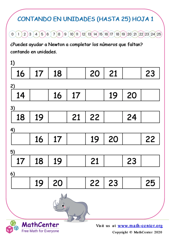 Jardín De Infantes Hojas De Trabajo Números Del 11 Al 20 Math Center 