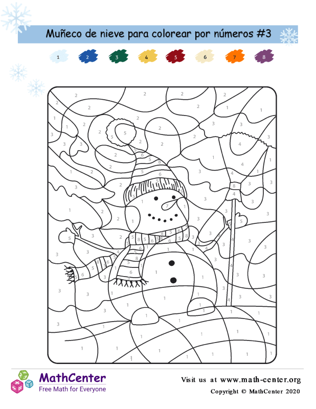 Pre-Jardín de Infantes Actividades para Colorear: Dibujos De Navidad | Math  Center