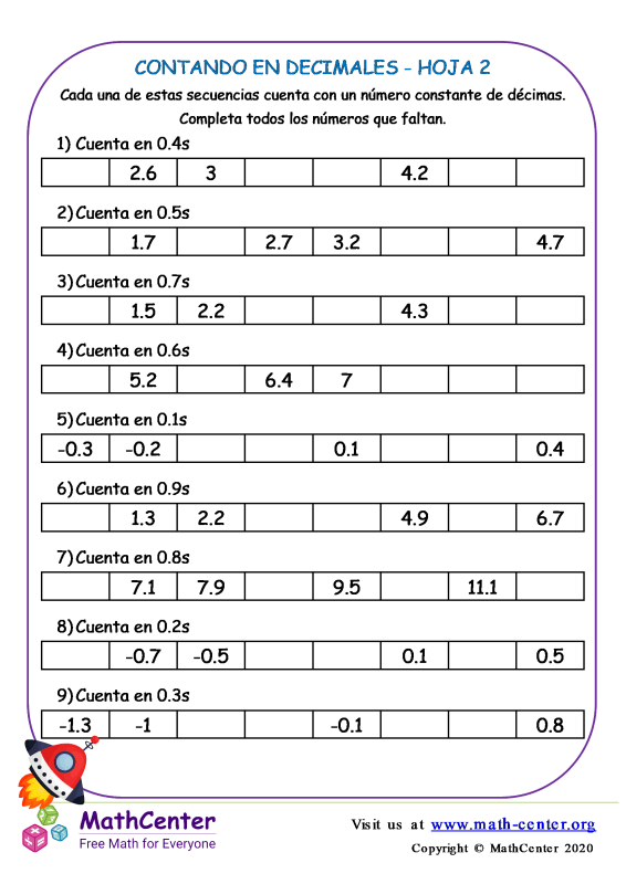 Quinto Grado Hojas De Trabajo Secuencias Num Ricas Y Patrones Math