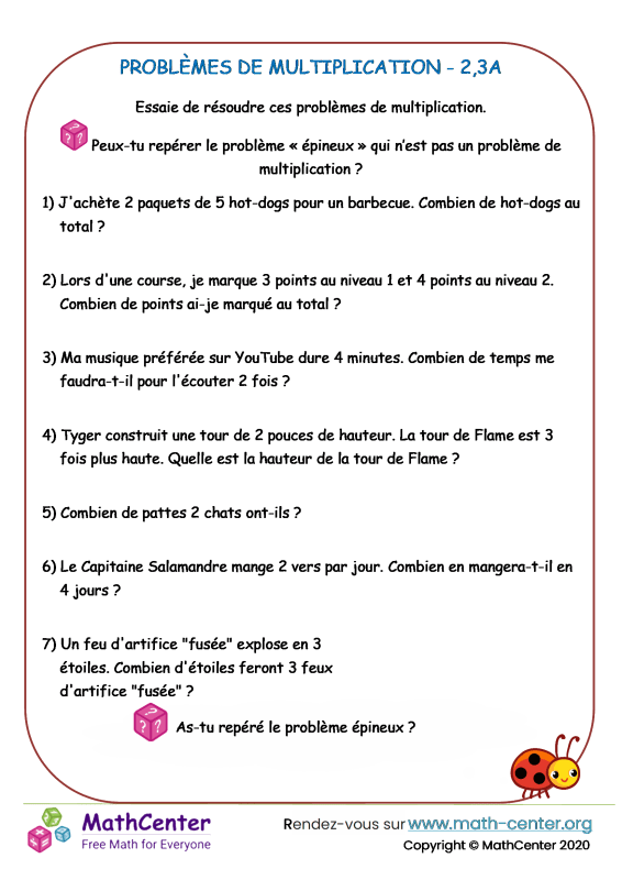 Ce1 Fiches De Travail Problemes De Multiplication Math Center Ce1 Fiches De Travail Problemes De Multiplication Math Center