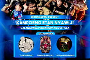 Pertunjukan Kesenian Bantengan untuk Galang Dana Pembangunan Musholah Dusun Petung Sewu Tumpang