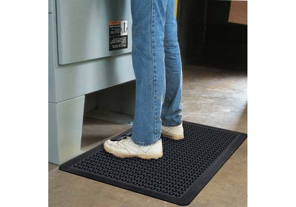 Rubber anti-slip mat, straight 100 x 100 cm