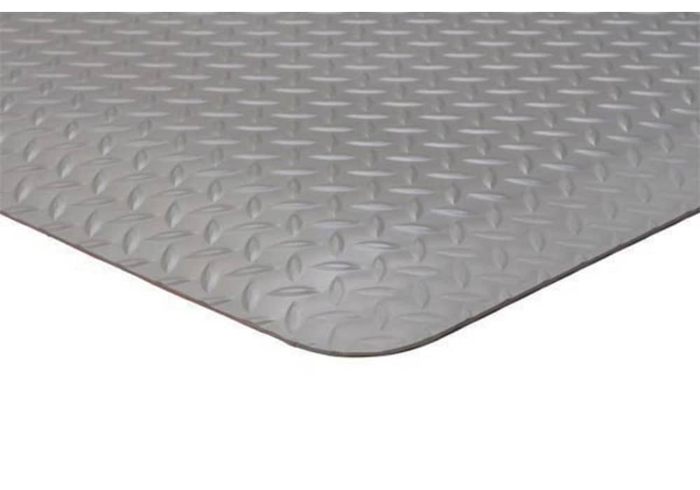 Lavex 3' x 5' Heavy-Duty Black Rubber Anti-Fatigue Floor Mat with Beveled  Edge - 1/2 Thick