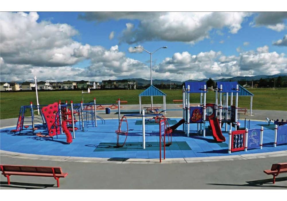 Rubber Playground Tiles For Kids Play Areas