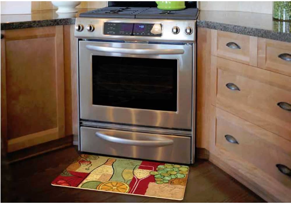 Cushion Comfort Kitchen Mat - Stain Proof with Gourmet Fruit Design