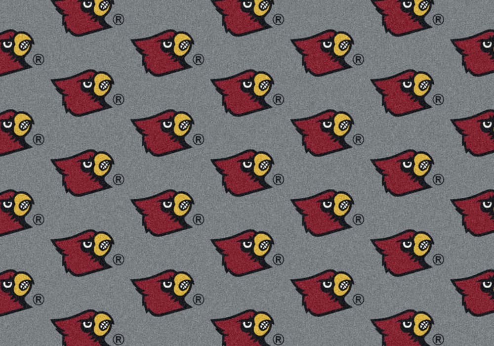 Area Rug with Louisville Cardinals sports team logo!